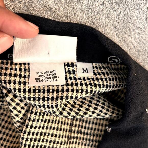 K.D. Spring Women’s M Dog Print Button Up Shirt USA Artsy Short Sleeve Retro VTG - Picture 8 of 8